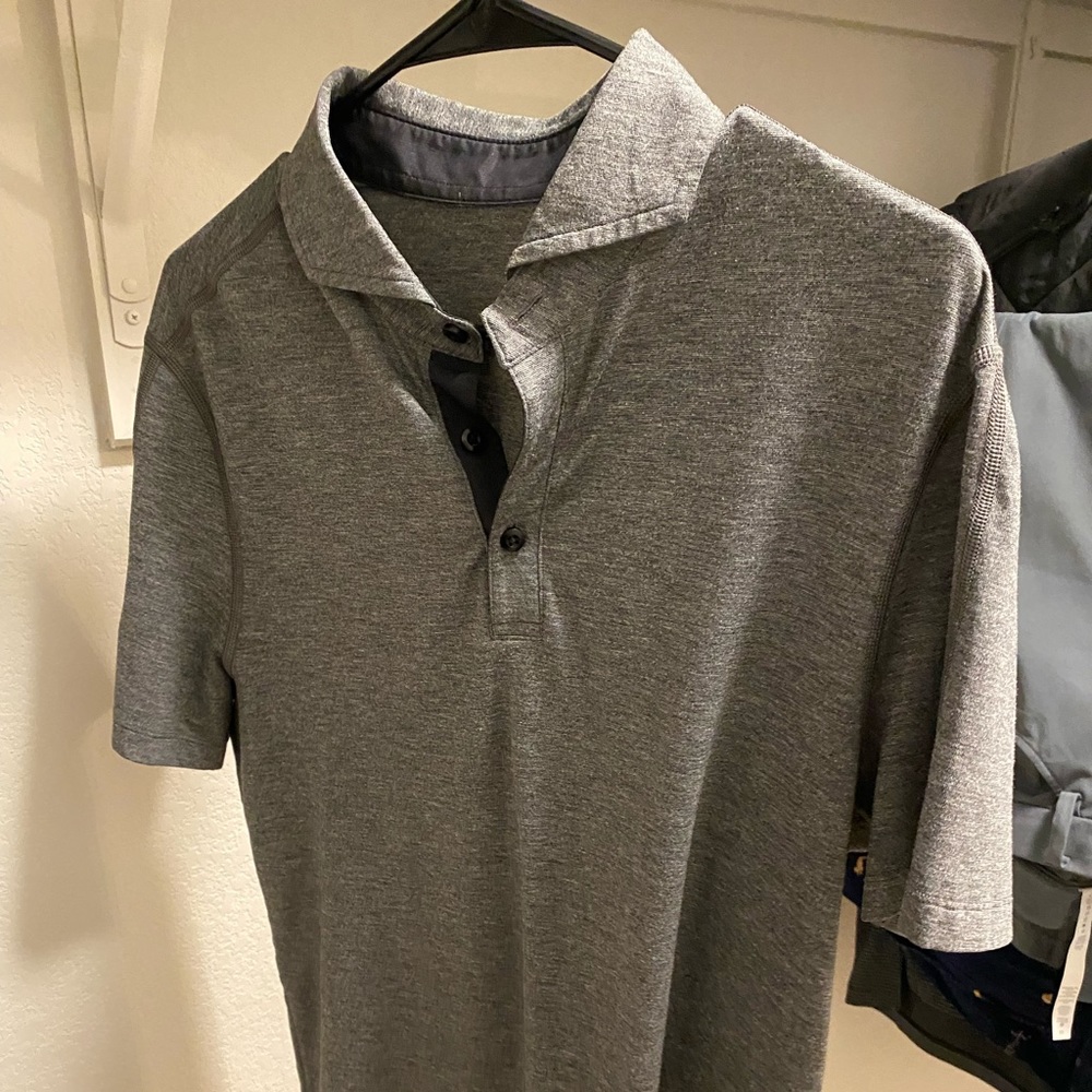 Mens polo lululemon gray Small